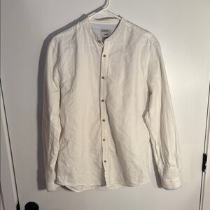 ICONIC London Off-White Casual Chinese Collar Button Down Shirt